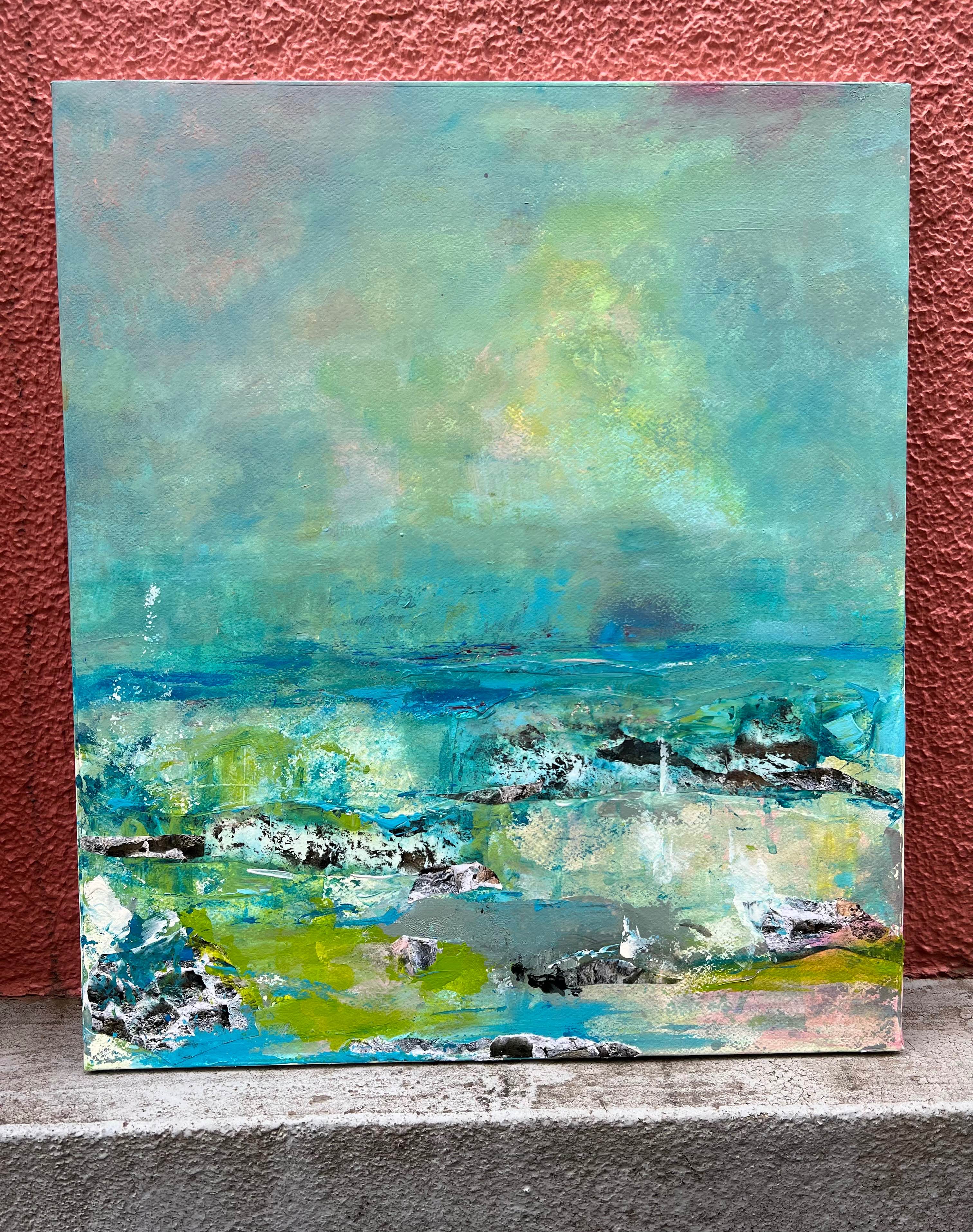 西嶋俊親、『風涛杳然（LE MONT-SAINT MICHEL）』 40-50s Le Mont St Michel Blue Moleskin Jacket S